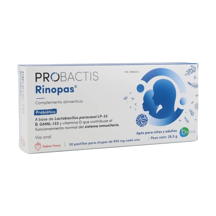 Probactis rhinopas Probiotika Erdbeere 30 Kautabletten (Erdbeere)