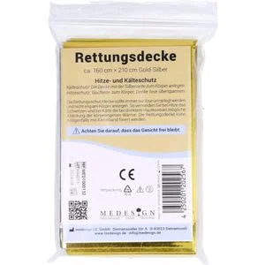 RETTUNGSDECKE 160×220 cm gold/silber 1 St