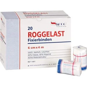 ROGGELAST Fixierbinden 6 cmx4 m in Cellophan 1 St