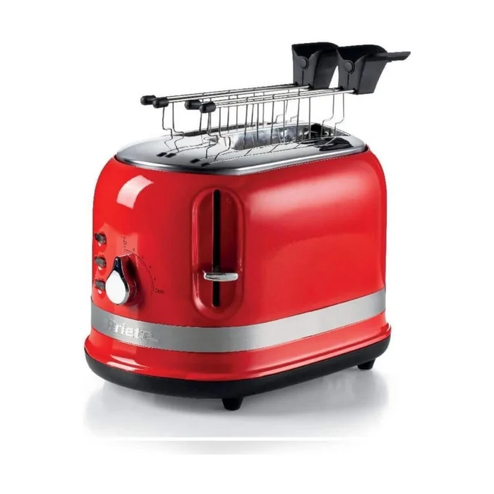 Roter Toaster mit 2 Schlitzen 1 Einheit