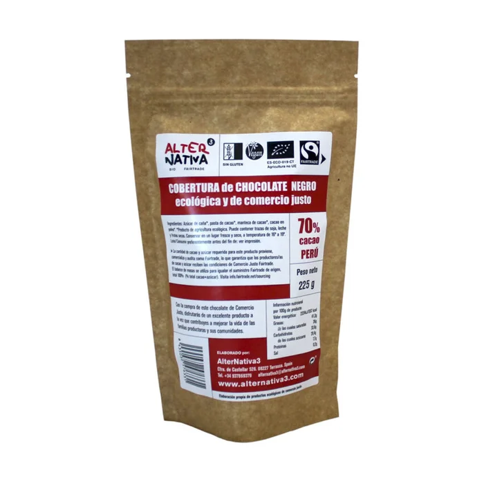 Schokoladenüberzug 70 % Bio-Kakao 1 kg Pulver