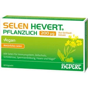 SELEN HEVERT pflanzlich 200 μg Kapseln 60 St