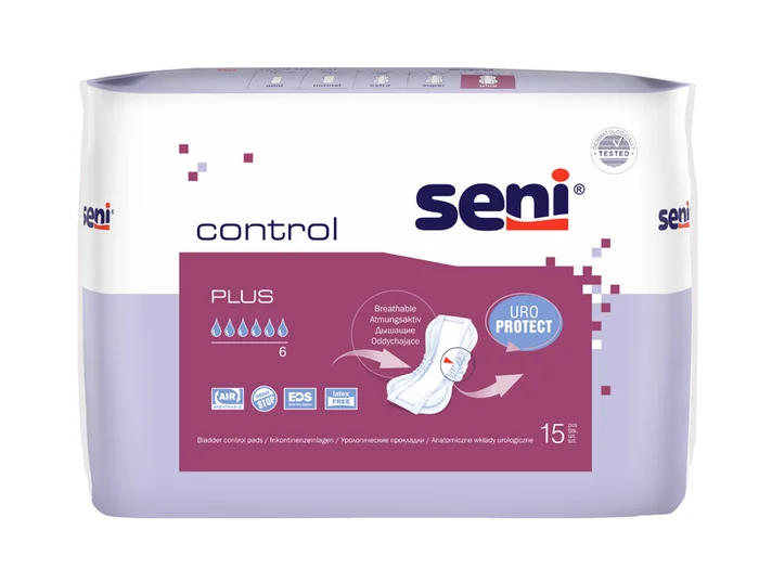 Seni Control PLUS 930ml, atmungsaktive Einlagen