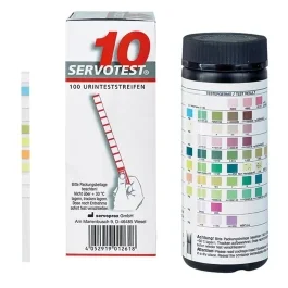 Servotest 10 Diagnose Urin Der große Teststreifen 10 Parameter 100 St
