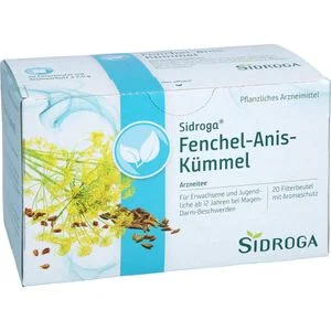 SIDROGA Fenchel Anis Kümmel Tee Filterbeutel 20X2.0 g