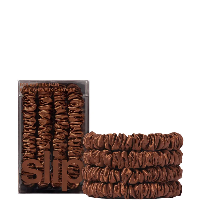 Slip Pure Silk Skinny Scrunchies – Auburn
