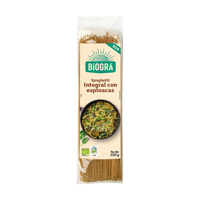 Spaghetti mit Spinat integral Bio 250 G
