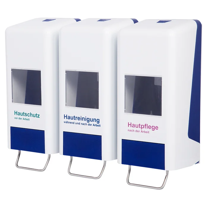Spenderbatterie / Softflaschenspender Trispender in 2 Farben