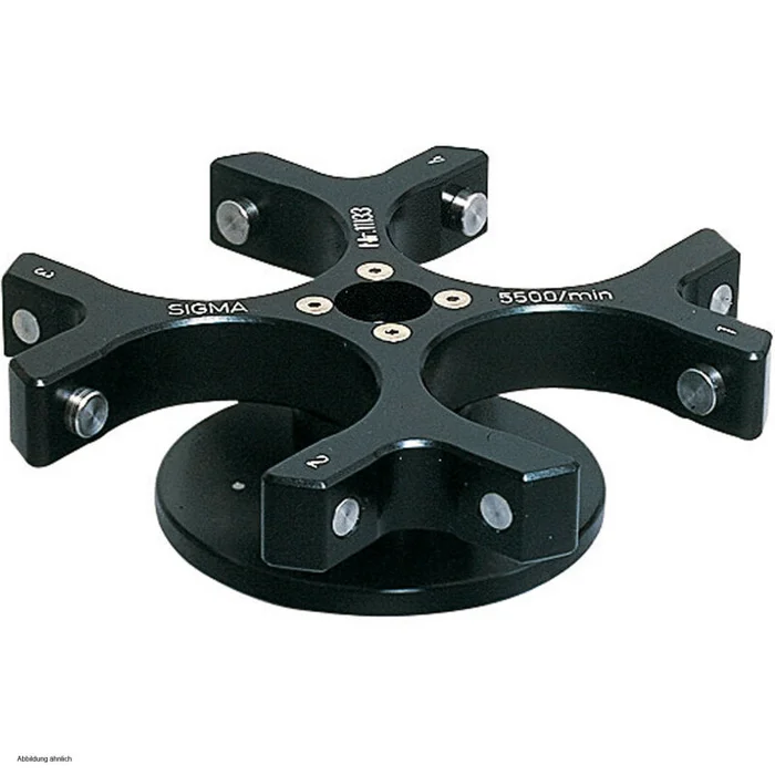 Swing-out rotor for 4 round 200 ml cups for Sigma 3-16L, -KL, 3-18KS