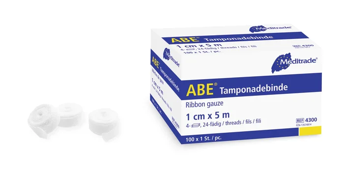 Tamponadebinden, ohne RöKo, steril, 2 cm x 5 m, Typ 24