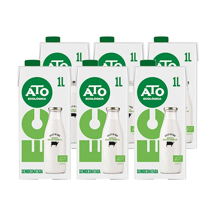 Teilentrahmte Bio-Milch 6 Einheiten à 1L.