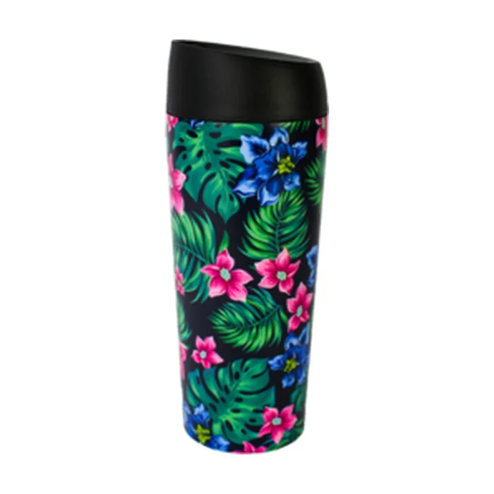 Tropische Edelstahl-Reisethermosflasche 450 ml