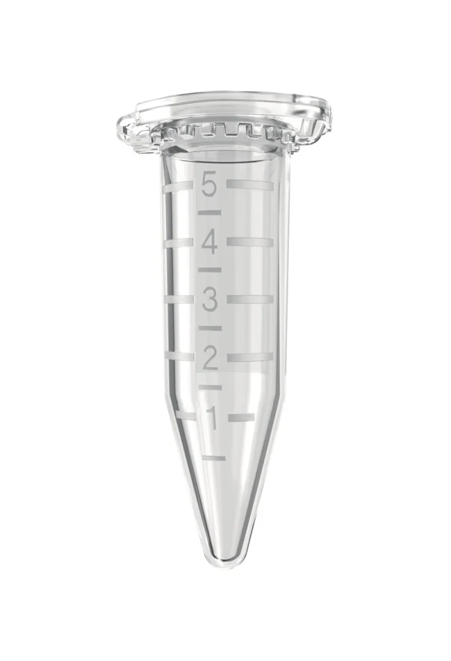Tubes 5,0 ml farblos, konisch mit Schnappdeckel (200 Stck.)