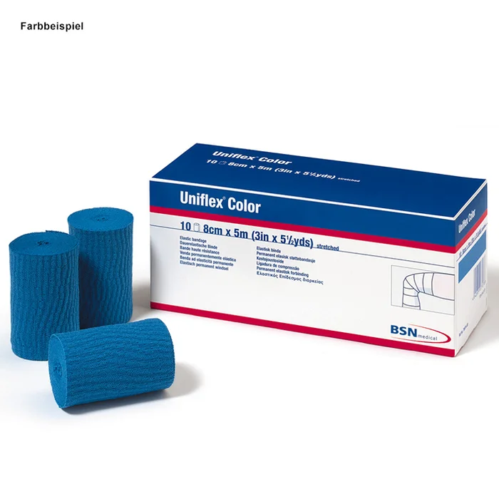Uniflex color Universalbinde, 5 m x 6 cm, rot
