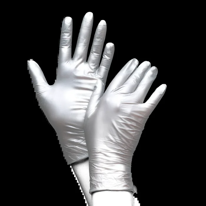 Unigloves FANCY® SILVER silberne Nitrilhandschuhe 100 Stück