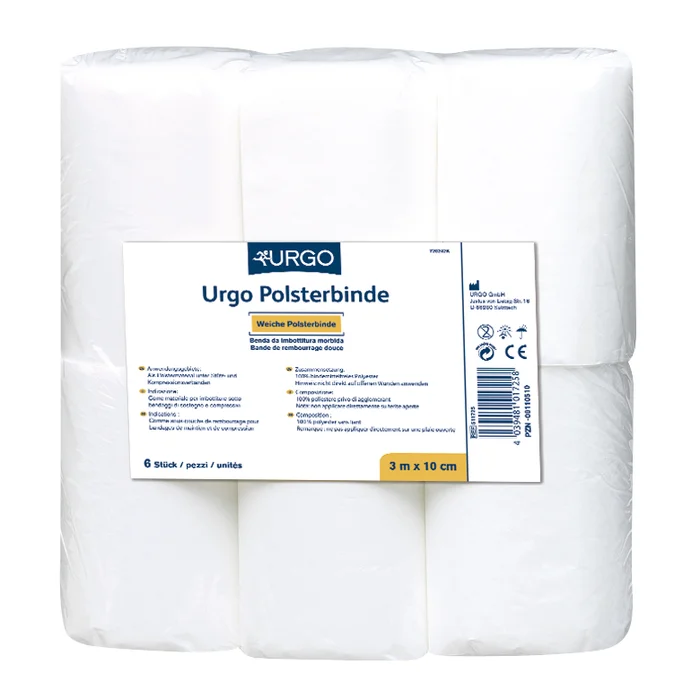 Urgo Polsterbinden, weiß 3 m x 15 cm (6 Stck.)