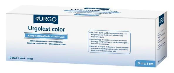 Urgolast color Kurzzugbinde 8cm, blau