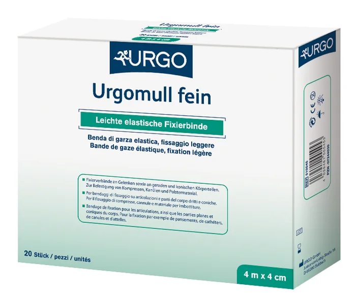 Urgomull fein Fixierbinden, weiß, 4 m x 4 cm (20 Stck.)