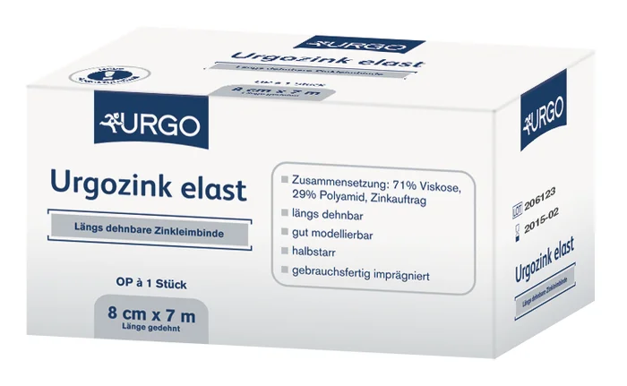 Urgozink elast Zinkleimbinden, 5 m x 8 cm (10 Stck.)