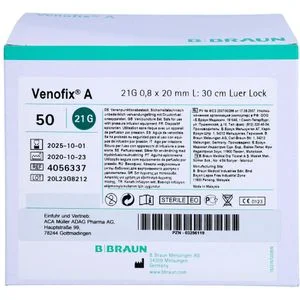 VENOFIX A 21 G 0,8 mm grün 50 St