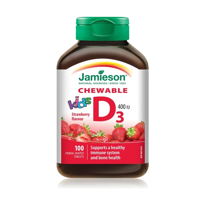 Vitamin D3 400Iu/10Mcg Erdbeere 100 Kautabletten