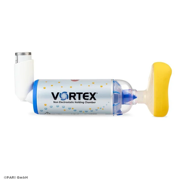 VORTEX Inhalierhilfe mit Kindermaske gelb