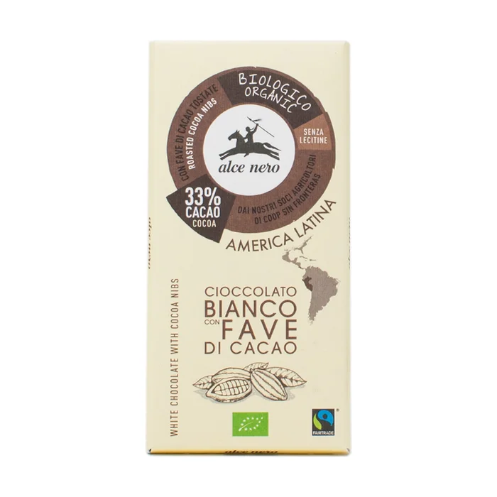 Weiße Schokolade mit Kakaonibs 100 G