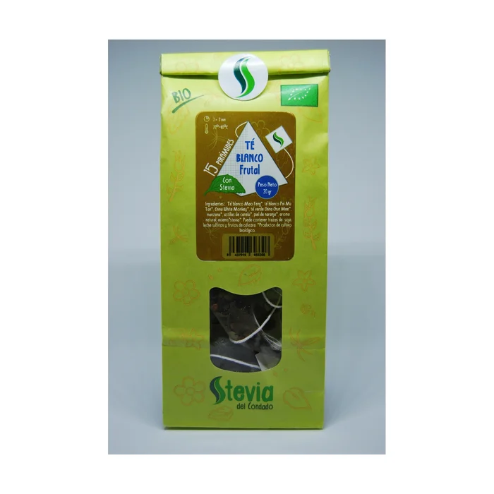 Weißer Früchtetee mit Bio Stevia 15 Infusionsbeutel