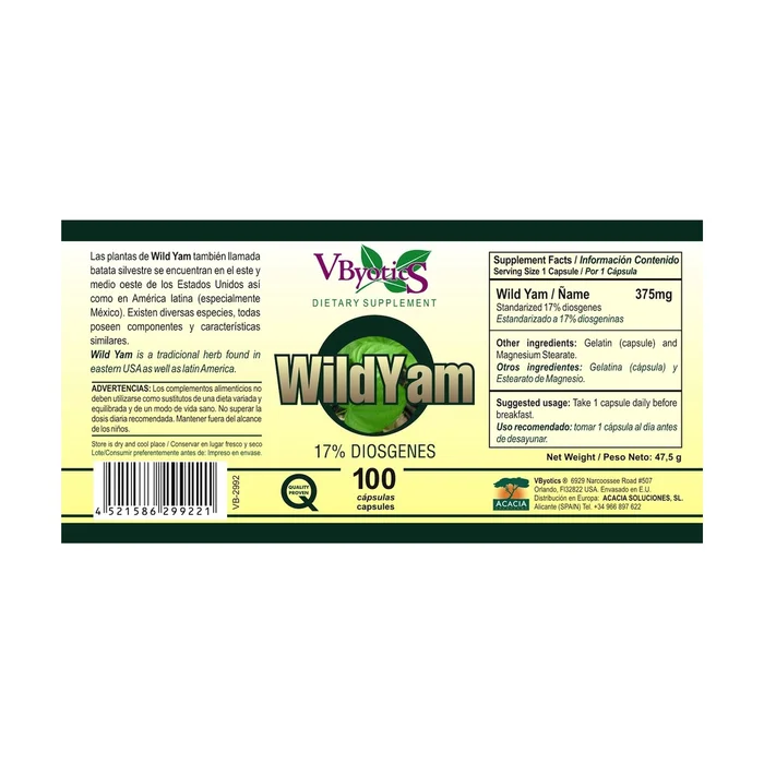 Wilde Yamswurzel 100 Kapseln
