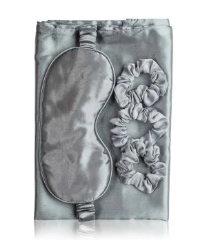Zoë Ayla Silky Grau Sleep Set Schlafmaske